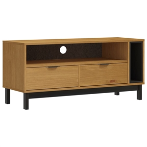 vidaXL Solid Pine Wood TV Cabinet in Oak