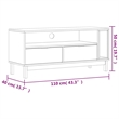 vidaXL Solid Pine Wood TV Cabinet in Oak
