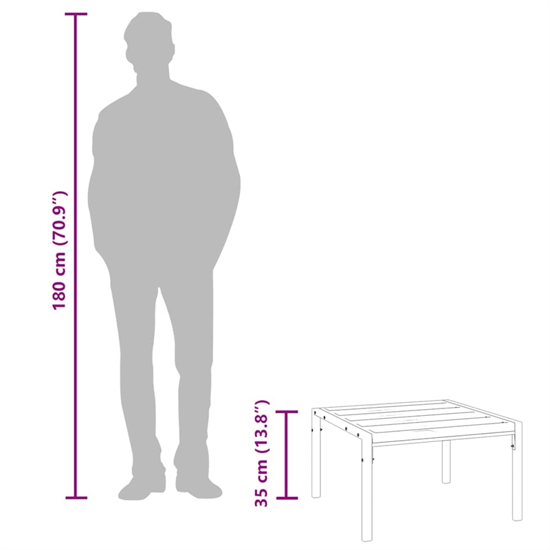 vidaXL Small Coffee Table in Black