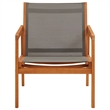 vidaXL Solid Eucalyptus Wood Garden Chair in Gray/Natural