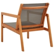 vidaXL Solid Eucalyptus Wood Garden Chair in Gray/Natural