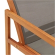 vidaXL Solid Eucalyptus Wood Garden Chair in Gray/Natural