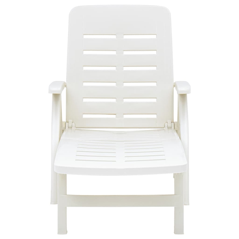 vidaXL Foldable Sun Lounger in White