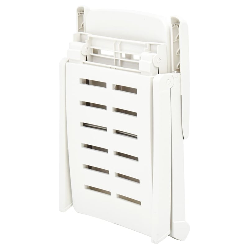 vidaXL Foldable Sun Lounger in White