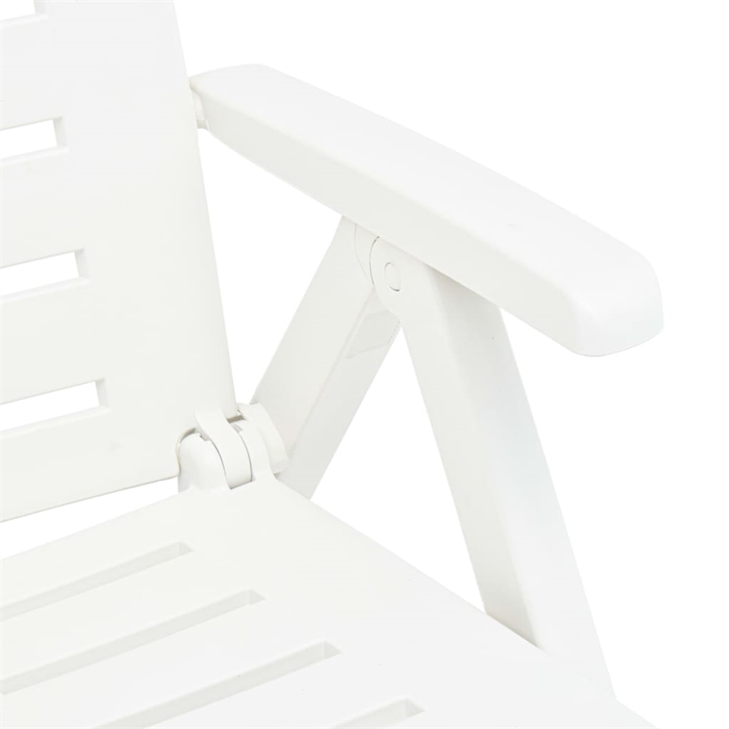 vidaXL Foldable Sun Lounger in White