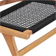 vidaXL Wood Sun Lounger in Natural and Black Cushions