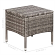 vidaXL Poly Rattan Standard Dining Chair with Stool in Gray
