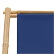 vidaXL Bamboo Compact Foldable Beach Chair in Navy Blue