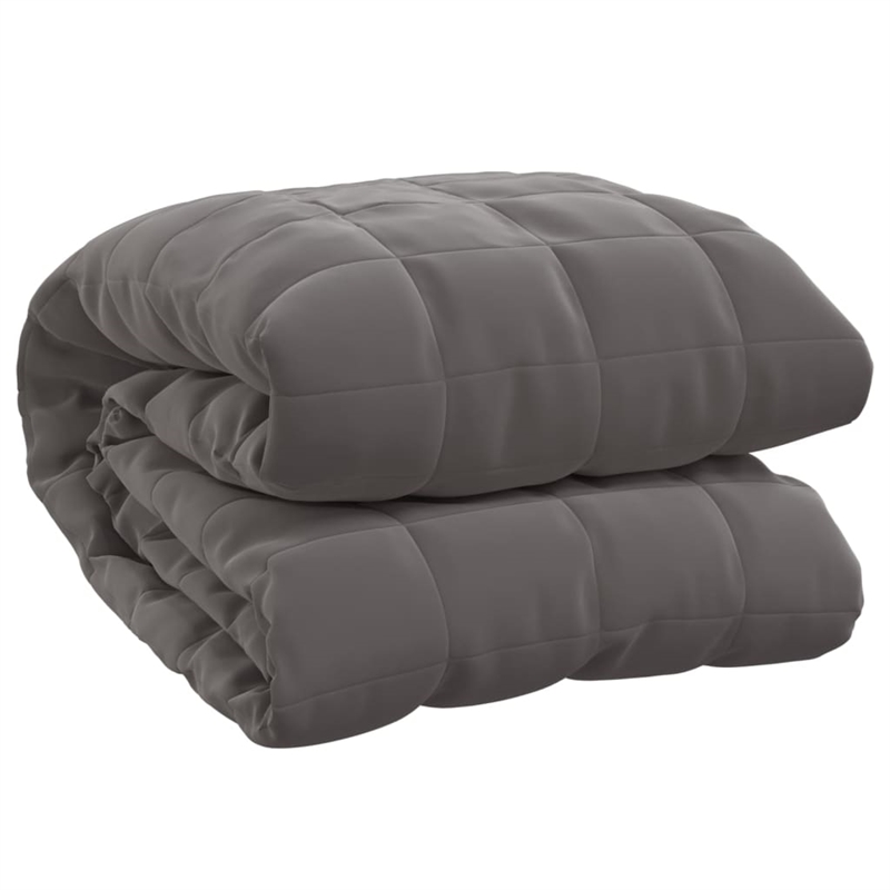 vidaXL Weighted Microfiber King Blanket in Gray