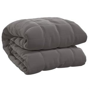vidaXL Weighted Microfiber King Blanket in Gray