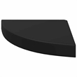 vidaXL MDF and Metal Corner Shelf in Black Honeycomb (Set of 2)