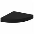 vidaXL MDF and Metal Corner Shelf in Black Honeycomb (Set of 2)