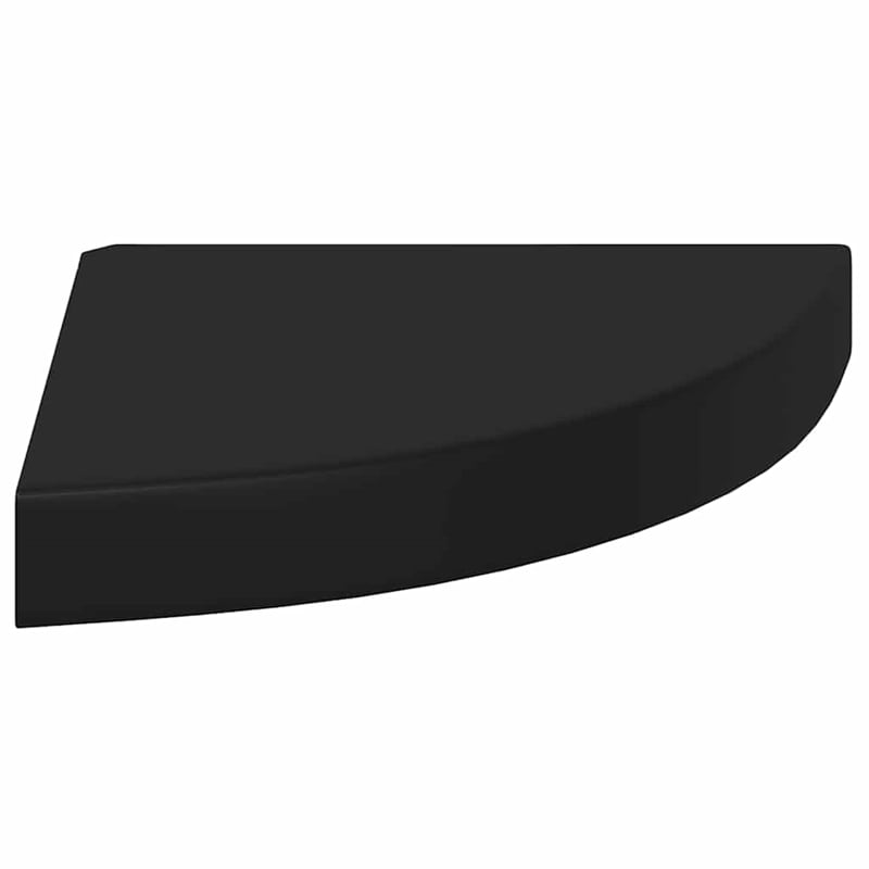 vidaXL MDF and Metal Corner Shelf in Black Honeycomb (Set of 2)