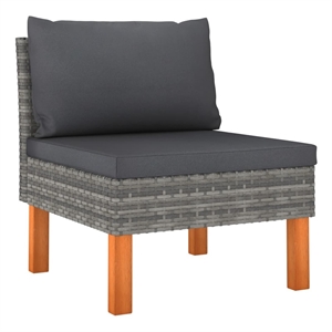 vidaXL Middle Sofa in Grey and Anthracite