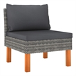 vidaXL Middle Sofa in Grey and Anthracite