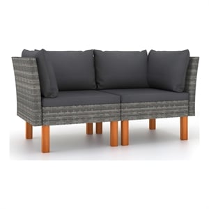 vidaXL Corner Sofa in Grey and Anthracite