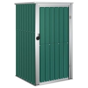vidaXL Galvanized Steel Tool Shed in Green