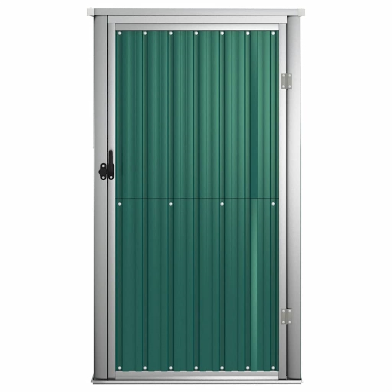 vidaXL Galvanized Steel Tool Shed in Green