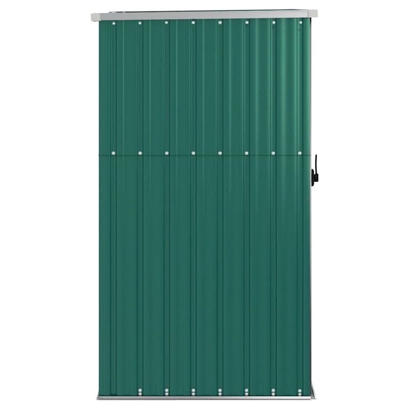 vidaXL Galvanized Steel Tool Shed in Green
