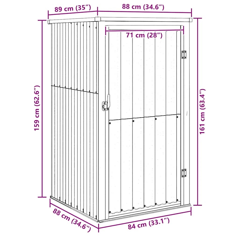 vidaXL Galvanized Steel Tool Shed in Green