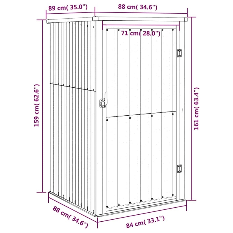 vidaXL Galvanized Steel Tool Shed in Anthracite