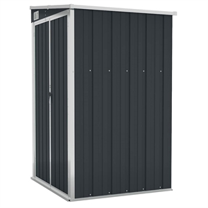 vidaXL Large Galvanized Steel Tool Shed in Anthracite