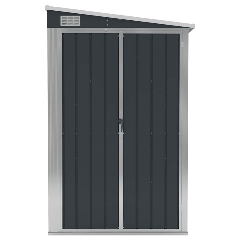 vidaXL Large Galvanized Steel Tool Shed in Anthracite