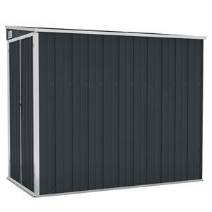 vidaXL Galvanized Steel Garden Shed in Anthracite