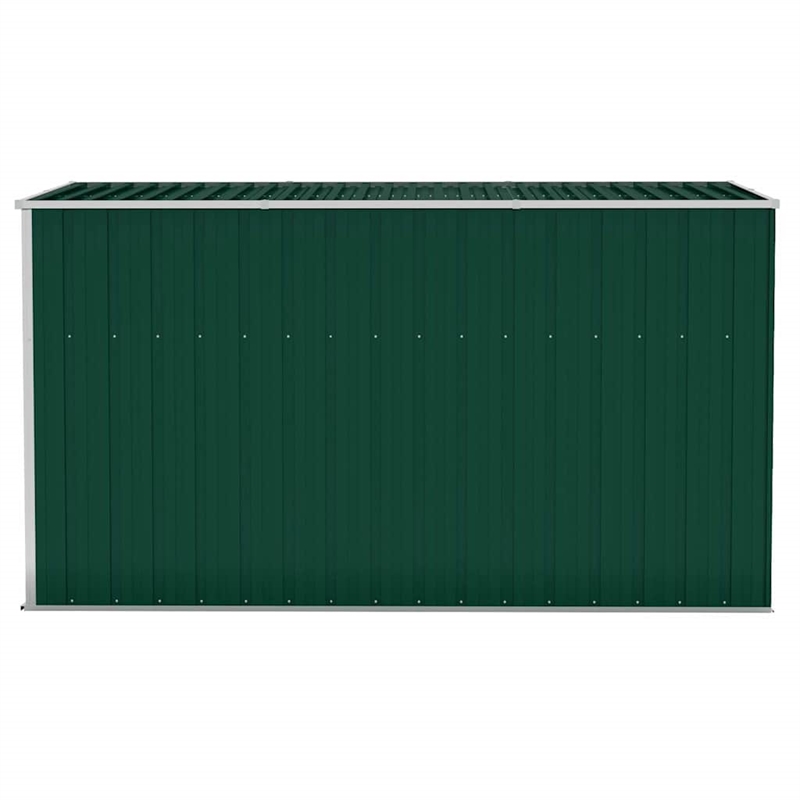 vidaXL Galvanized Steel Garden Shed in Green