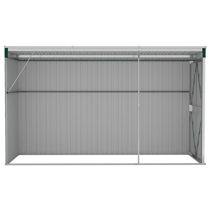 vidaXL Galvanized Steel Garden Shed in Green