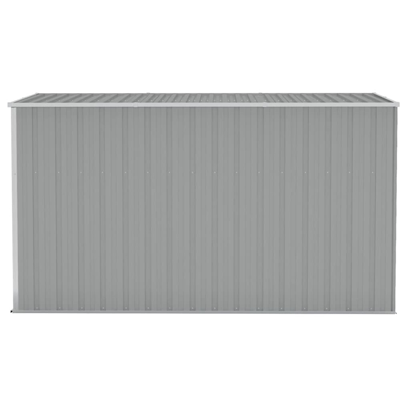 vidaXL Galvanized Steel Large Garden Shed in Grey