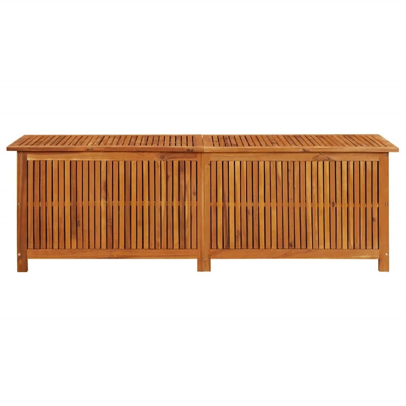 vidaXL Oiled Solid Acacia Wood Storage Box in Brown