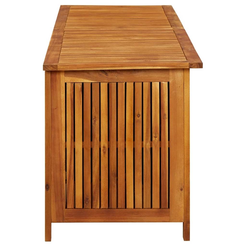 vidaXL Oiled Solid Acacia Wood Storage Box in Brown