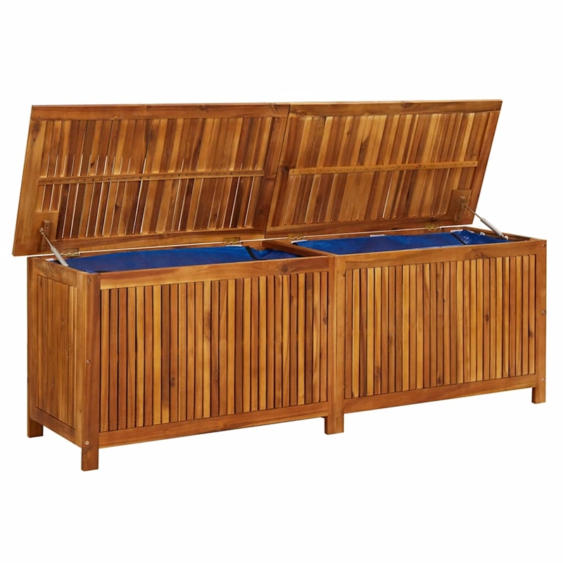 vidaXL Oiled Solid Acacia Wood Storage Box in Brown