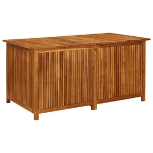 vidaXL Solid Acacia Wood and Polyethylene Storage Box in Brown