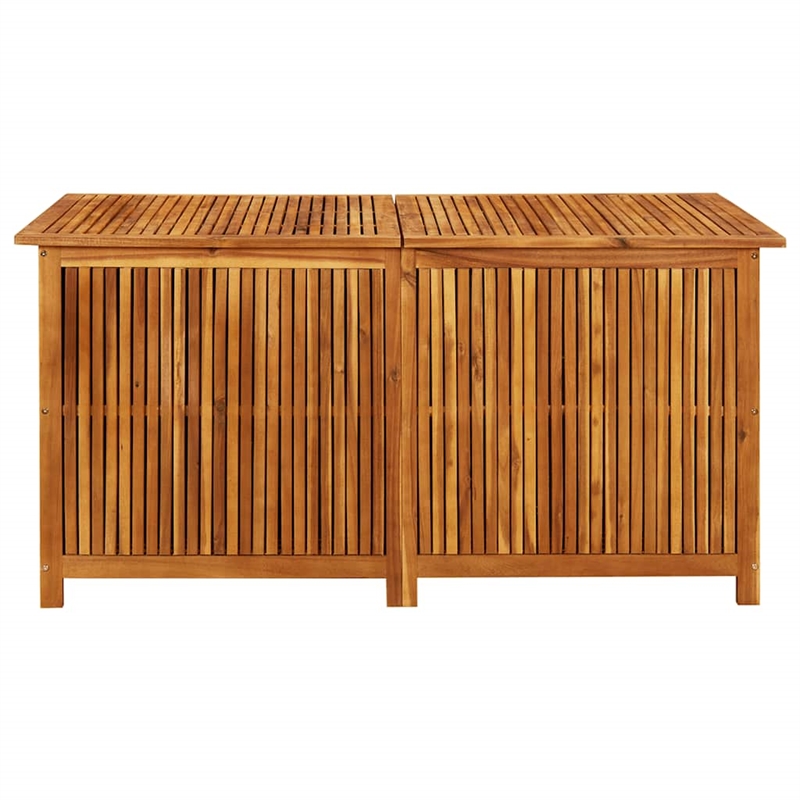 vidaXL Solid Acacia Wood and Polyethylene Storage Box in Brown