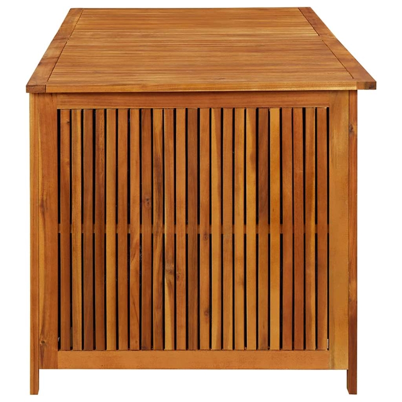 vidaXL Solid Acacia Wood Storage Box in Natural/Brown