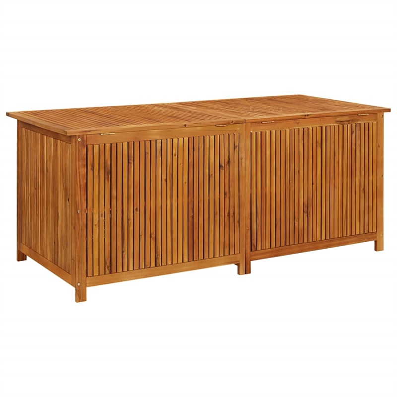 vidaXL Solid Acacia Wood Storage Box in Natural/Brown