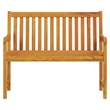 vidaXL Solid Acacia Wood Garden Bench in Natural/Brown