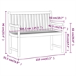 vidaXL Solid Acacia Wood Garden Bench in Natural/Brown