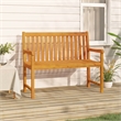 vidaXL Solid Acacia Wood Garden Bench in Natural/Brown