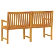 vidaXL Durable Solid Acacia Wood Garden Bench in Natural/Brown