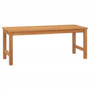 vidaXL 45&quot Solid Teak Wood Bench in Brown