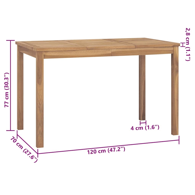 vidaXL Dining Table in Warm Brown