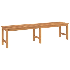 vidaXL 70.9&quot Durable Solid Teak Wood Garden Bench in Brown