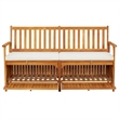 vidaXL Medium Solid Acacia Wood Wood Bench in Brown