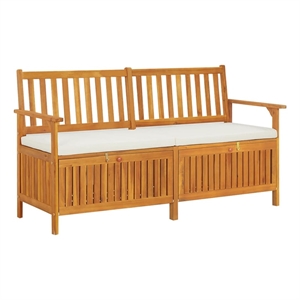vidaXL Medium Solid Acacia Wood Wood Bench in Brown