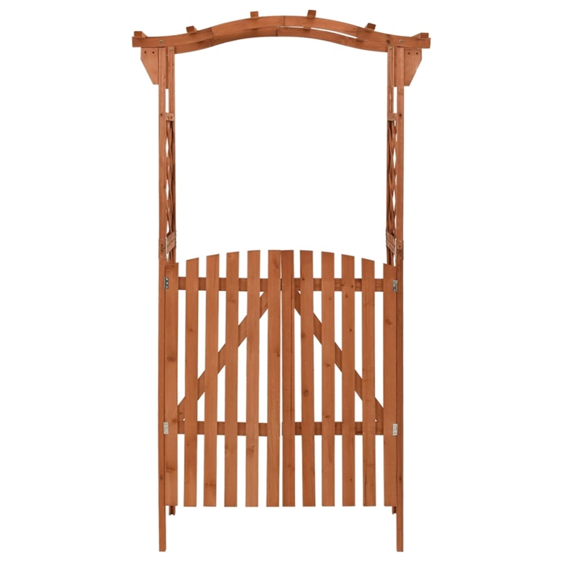 vidaXL Solid Pine Wood Medium Pergola in Brown