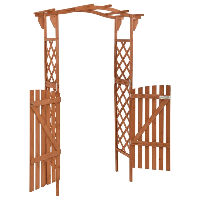 vidaXL Solid Pine Wood Medium Pergola in Brown