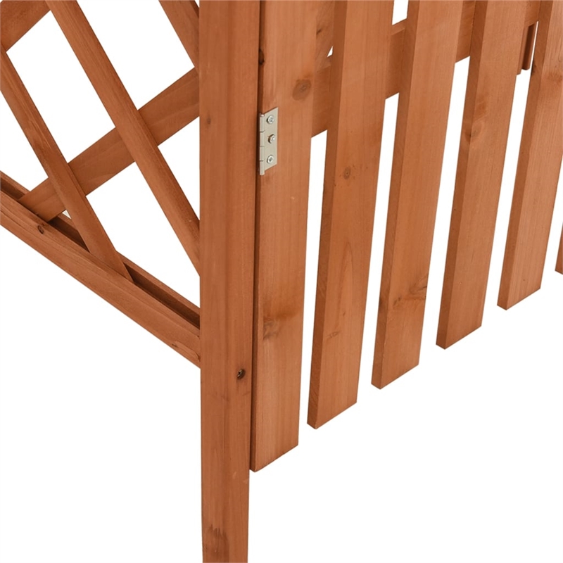 vidaXL Solid Pine Wood Medium Pergola in Brown